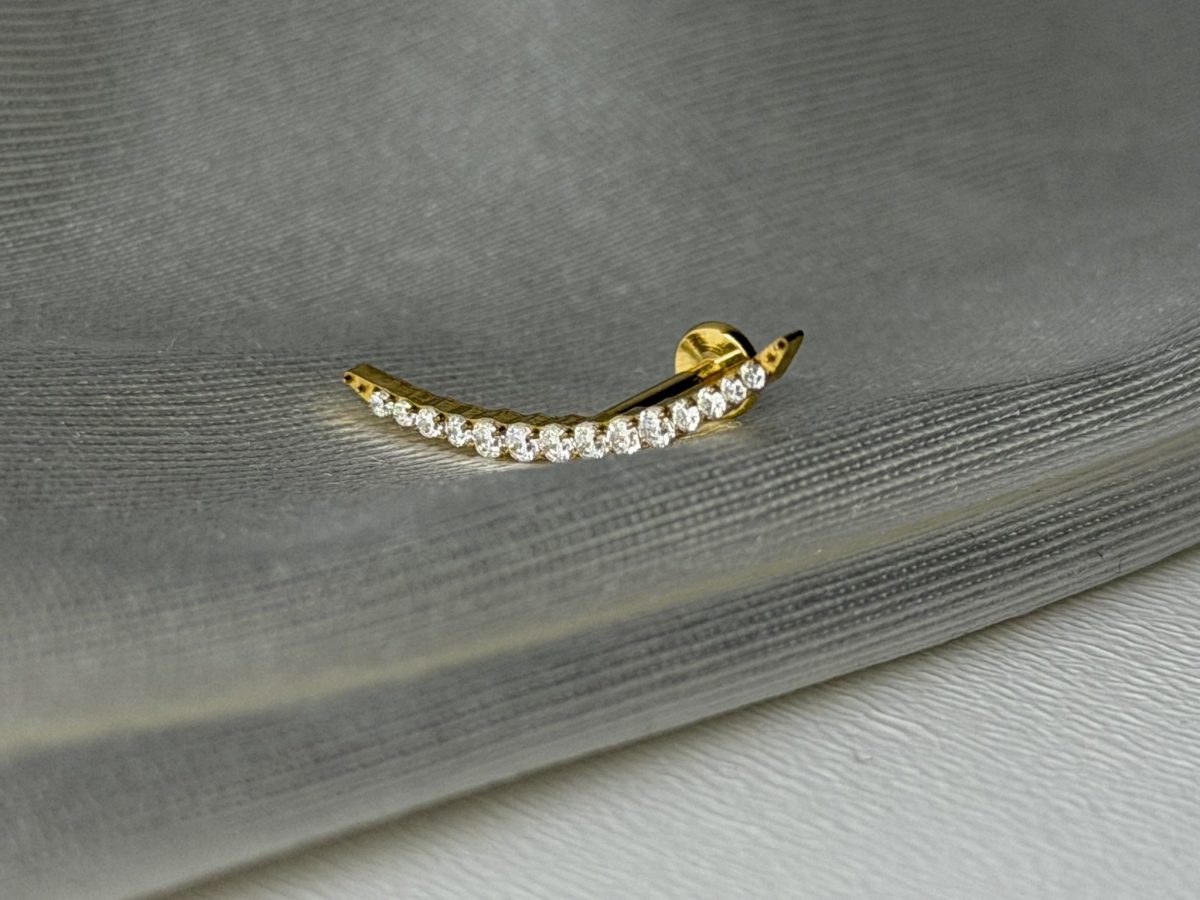 Crescent Gold Titanyum Piercing - Görsel 2